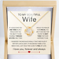 Wife Necklace With Heartfelt Message - Unique Jewelry For Wife - Through My Eyes