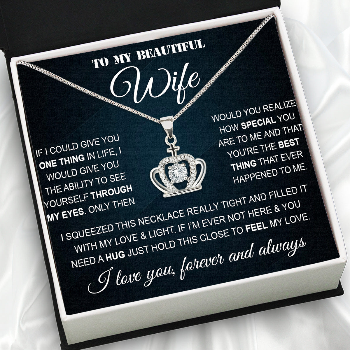 Wife Necklace: Because She Holds Your Heart