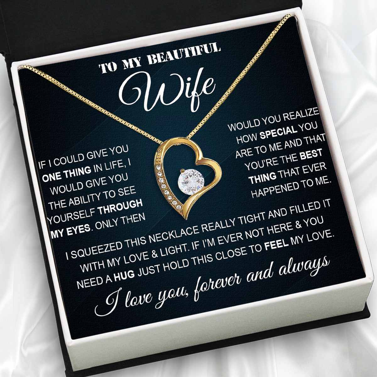 Wife Necklace: Because She Holds Your Heart