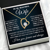 Thumbnail for Wife Necklace: Because She Holds Your Heart