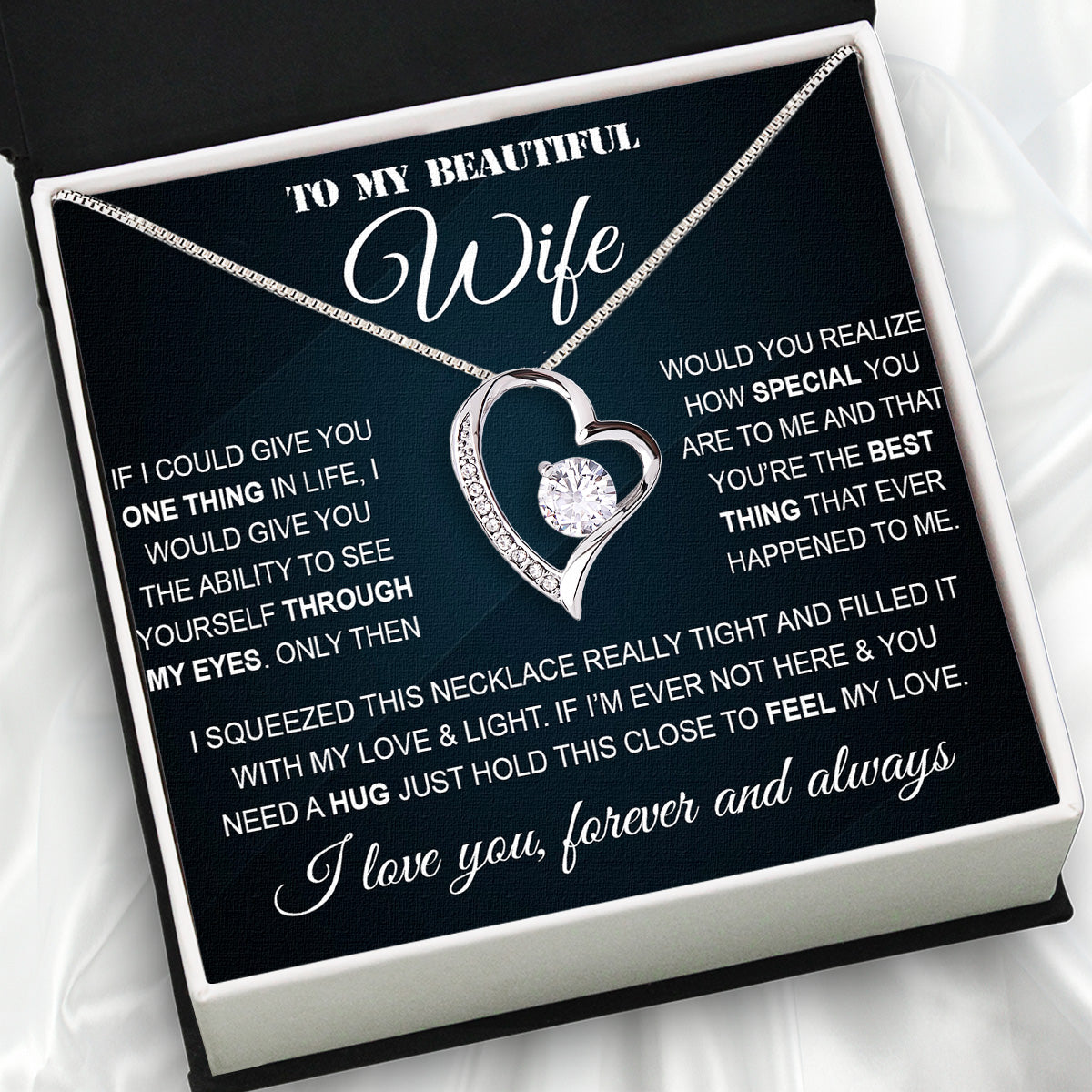 Wife Necklace: Because She Holds Your Heart