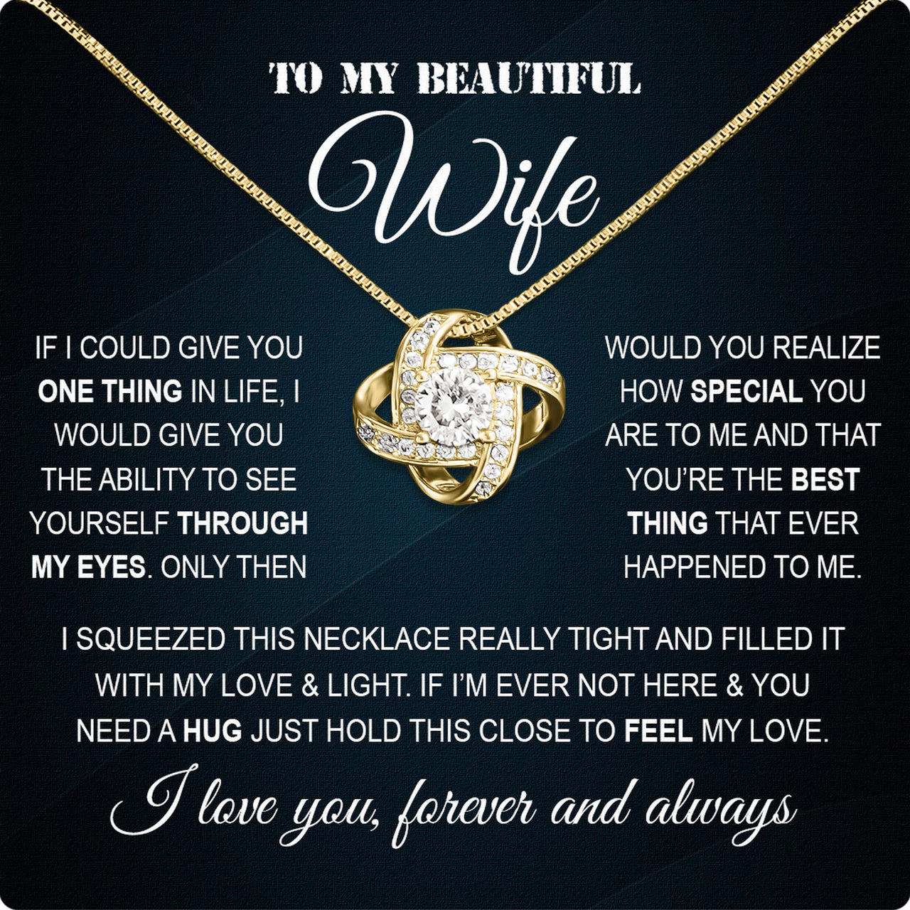 Wife Necklace: Because She Holds Your Heart