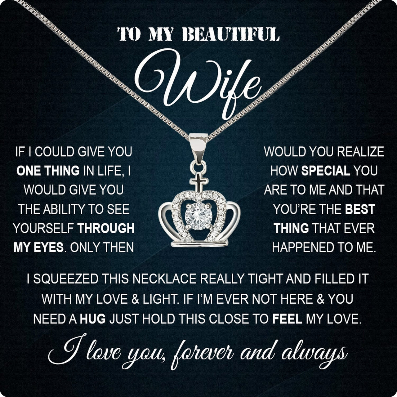 Wife Necklace: Because She Holds Your Heart