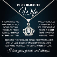 Thumbnail for Wife Necklace: Because She Holds Your Heart