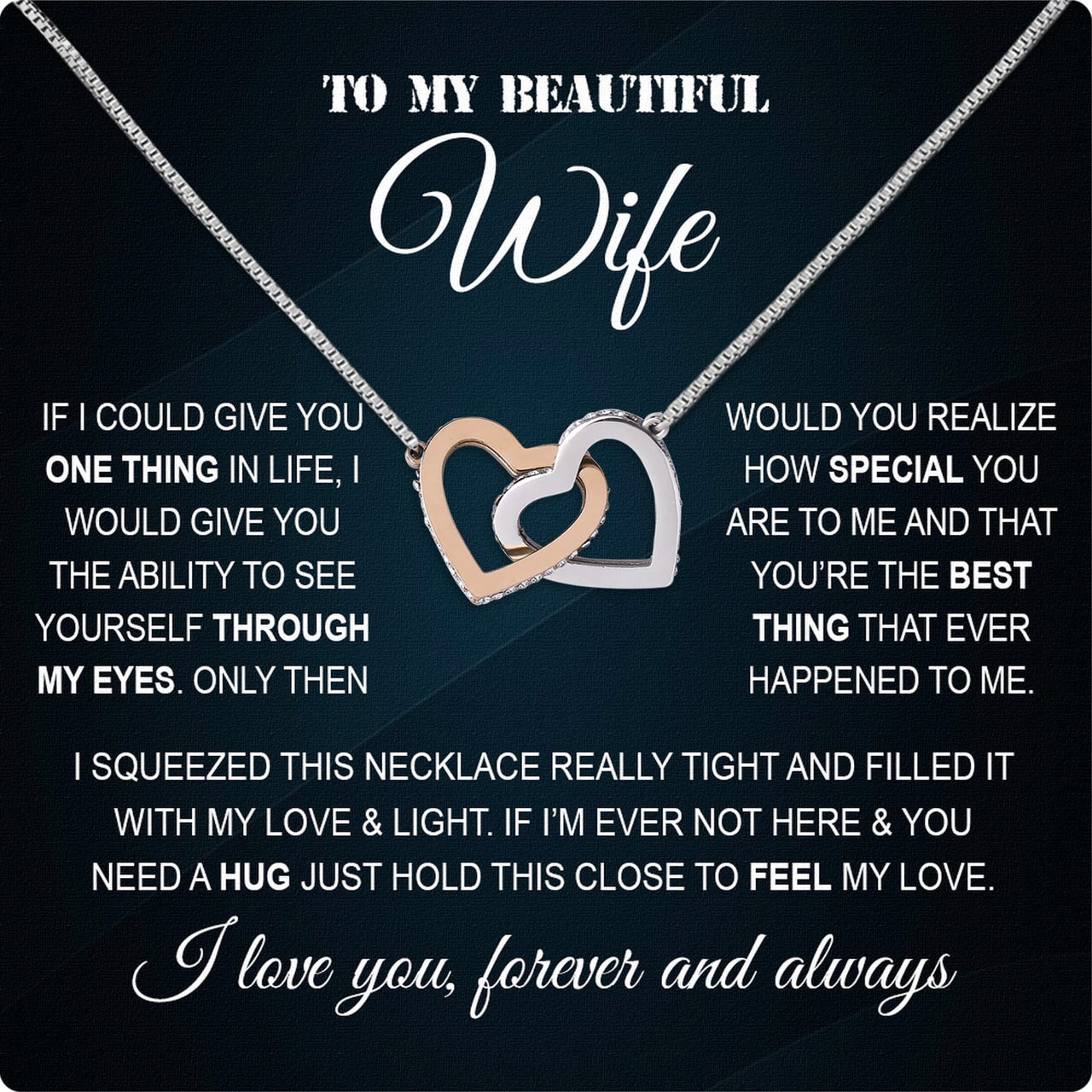 Wife Necklace: Because She Holds Your Heart