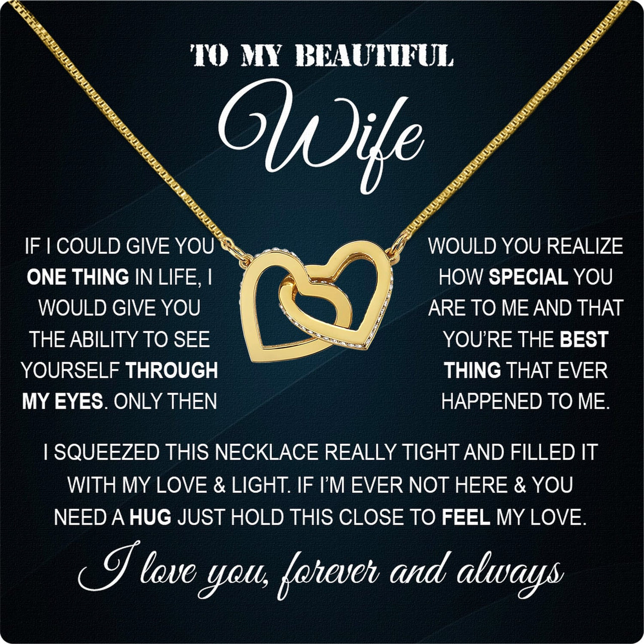 Wife Necklace: Because She Holds Your Heart