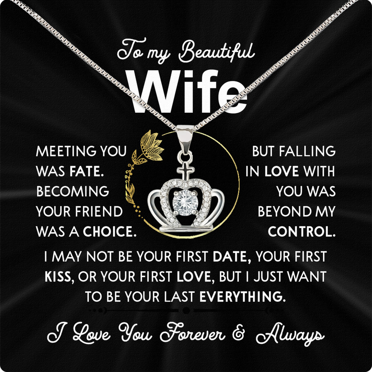 Wife Necklace: Because She Holds Your Heart