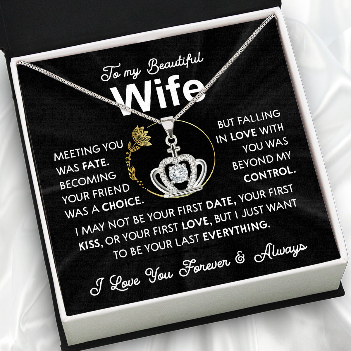 Wife Necklace: Because She Holds Your Heart