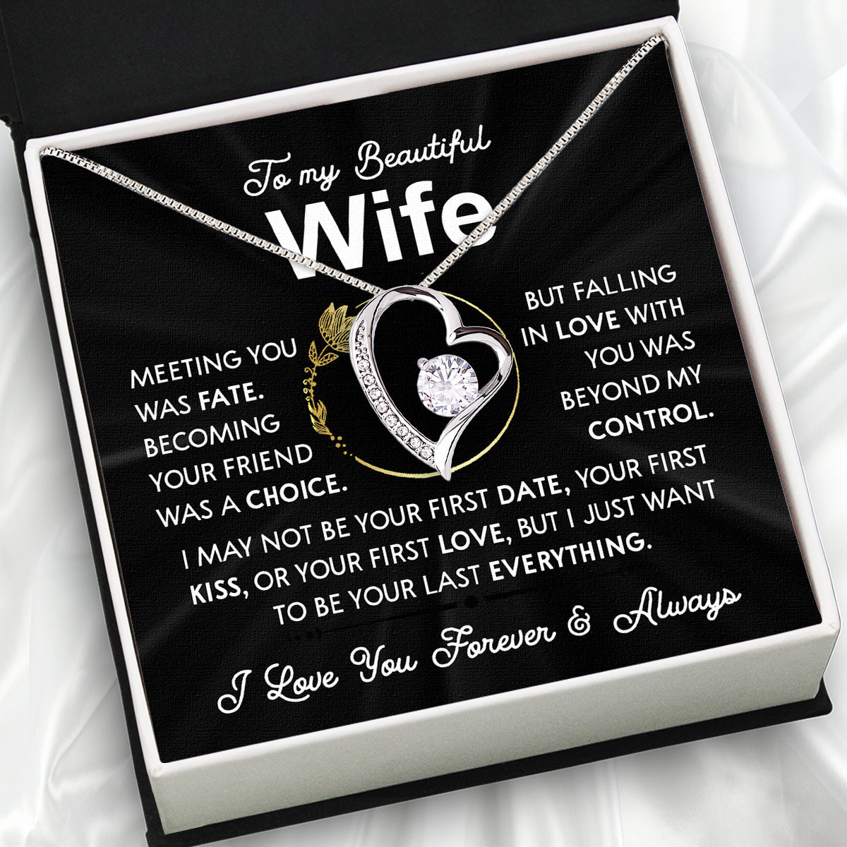 Wife Necklace: Because She Holds Your Heart