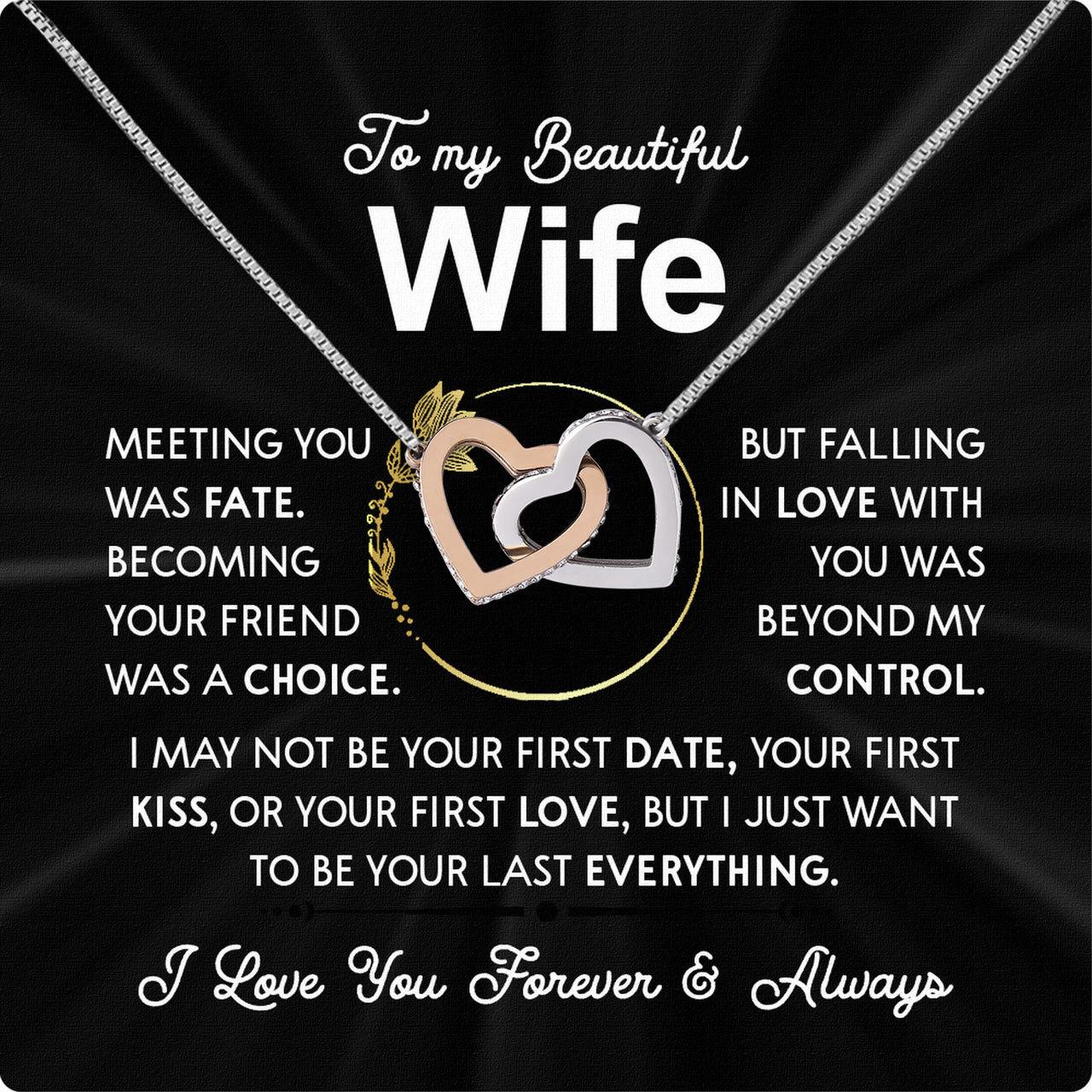 Wife Necklace: Because She Holds Your Heart