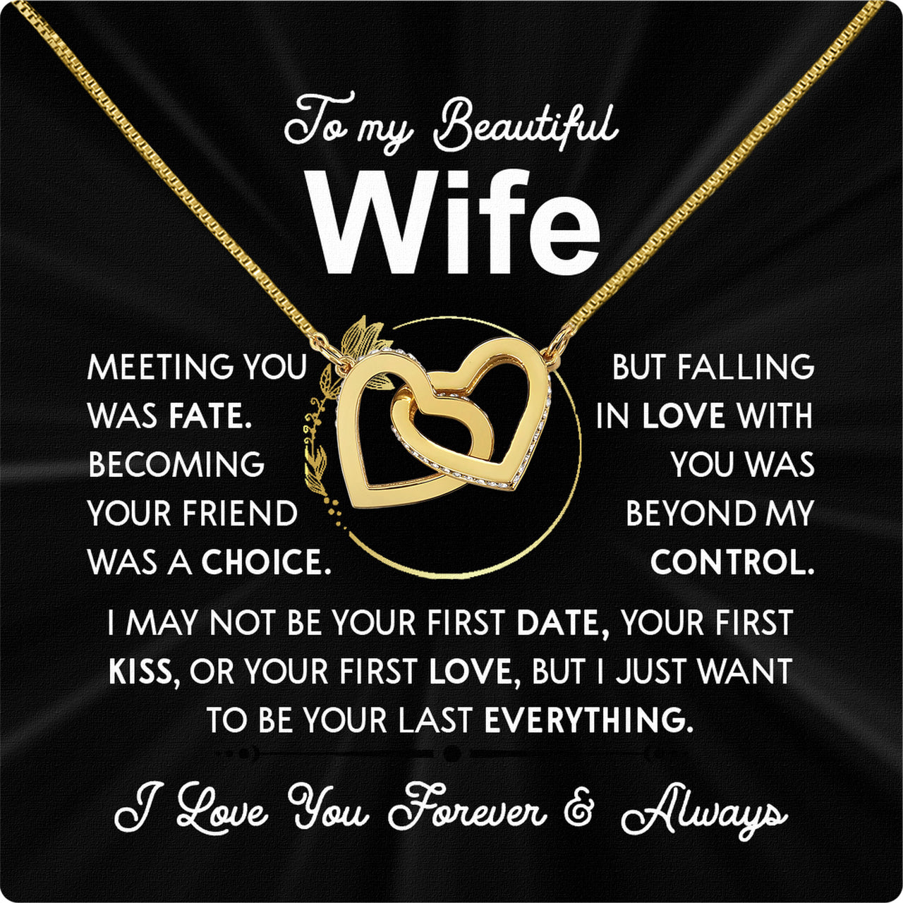 Wife Necklace: Because She Holds Your Heart