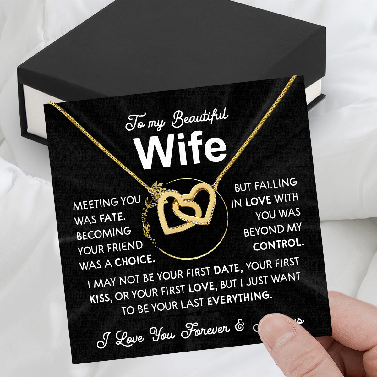 Wife Necklace: Because She Holds Your Heart