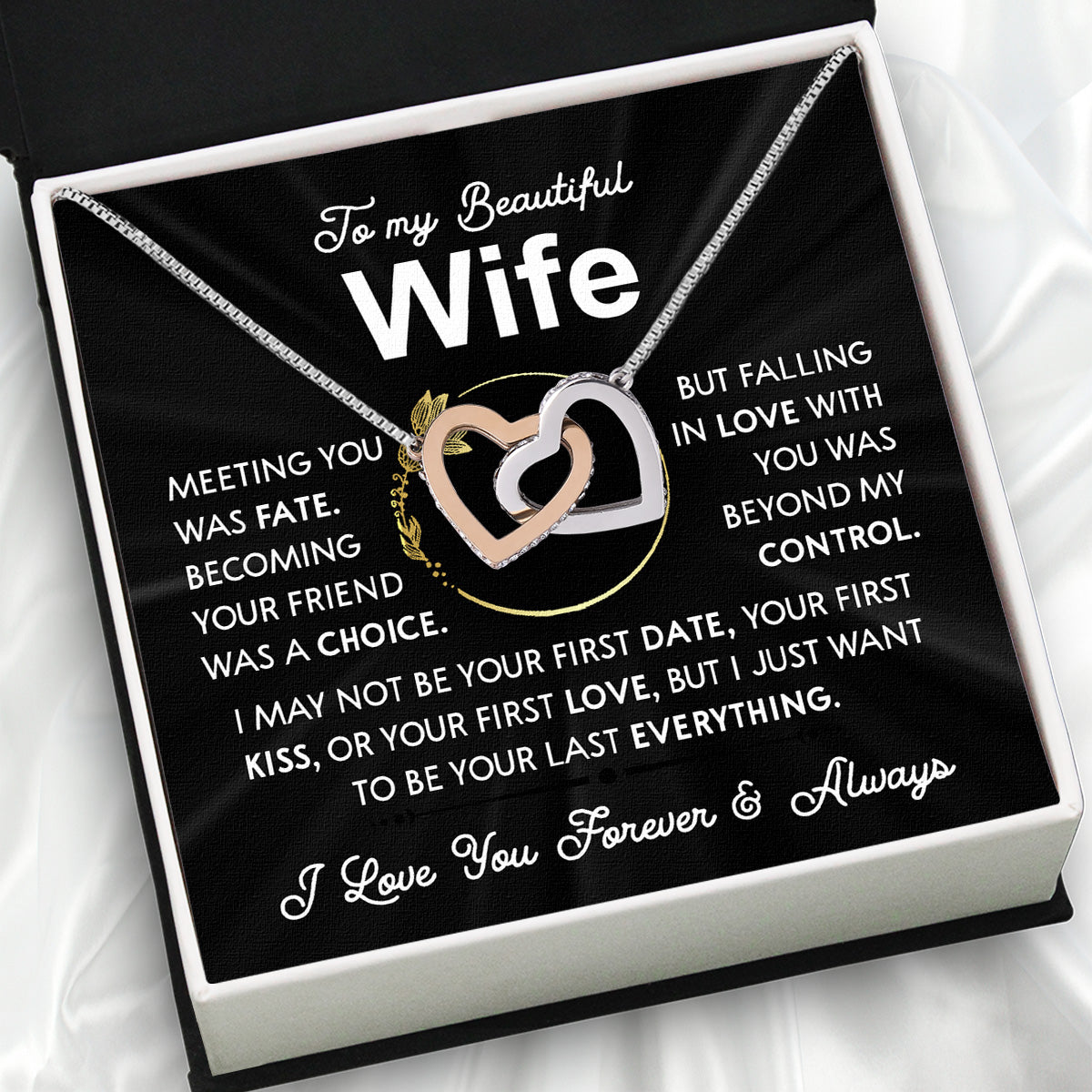 Wife Necklace: Because She Holds Your Heart