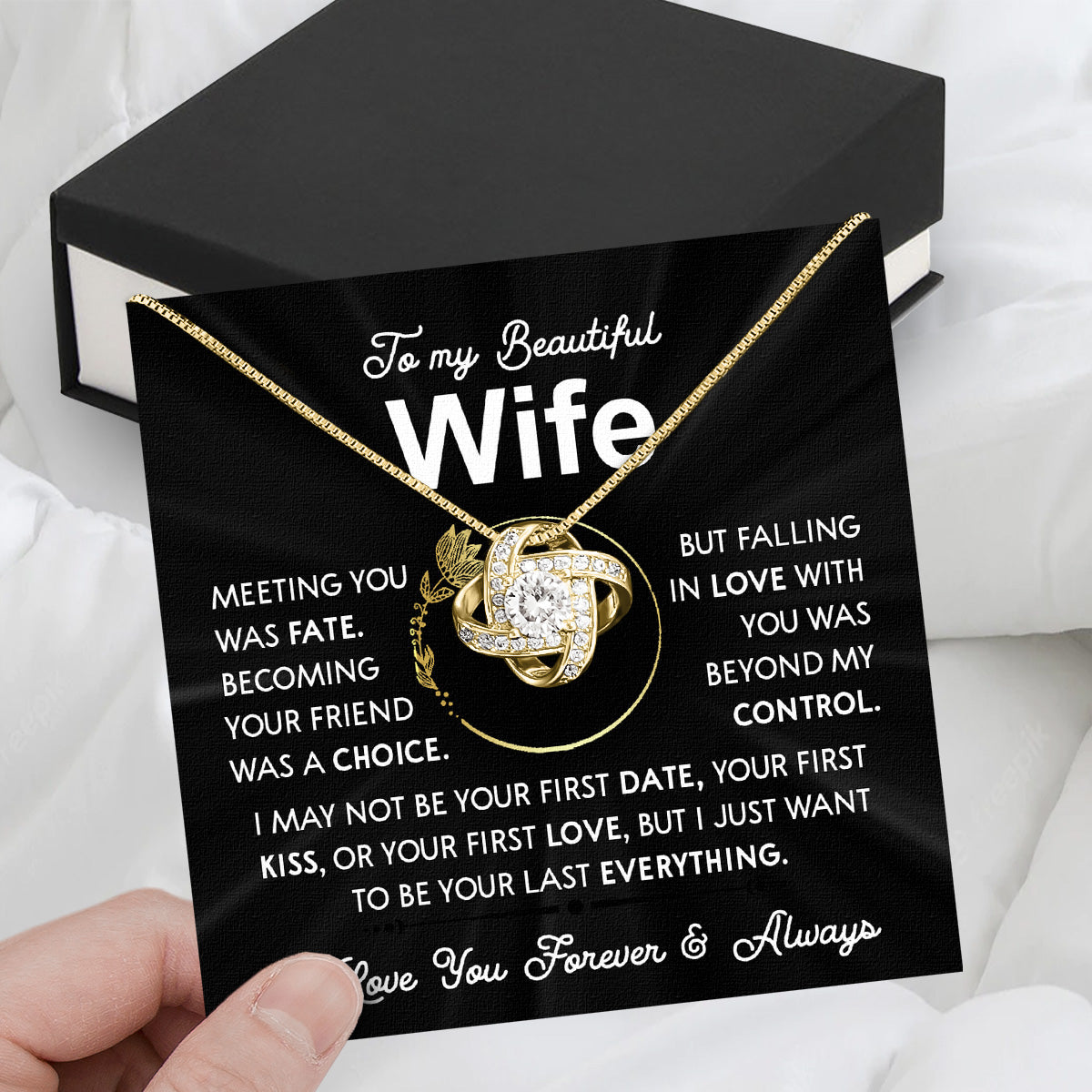 Wife Necklace: Because She Holds Your Heart