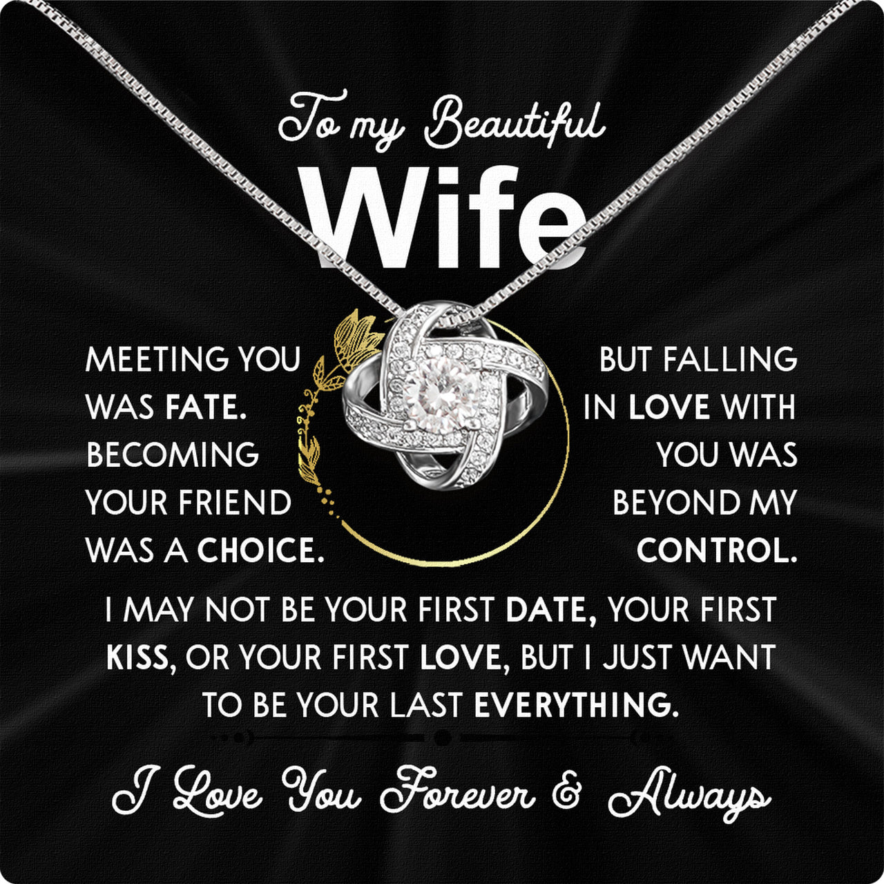 Wife Necklace: Because She Holds Your Heart