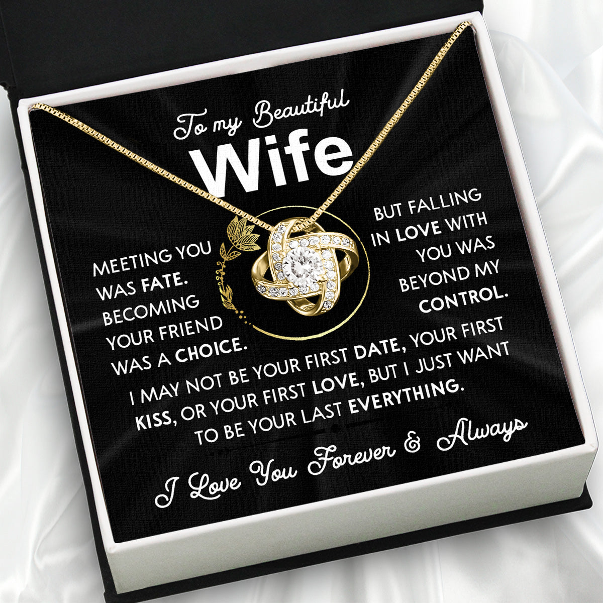 Wife Necklace: Because She Holds Your Heart