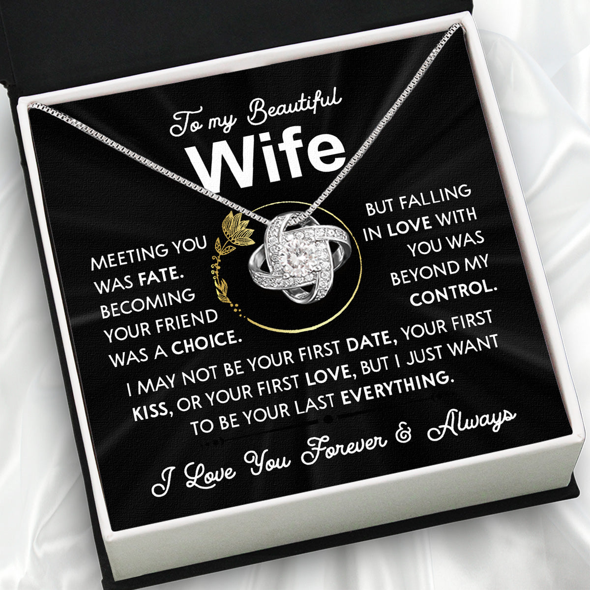 Wife Necklace: Because She Holds Your Heart