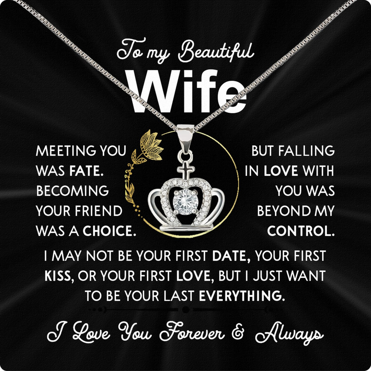 Wife Necklace: Because She Holds Your Heart