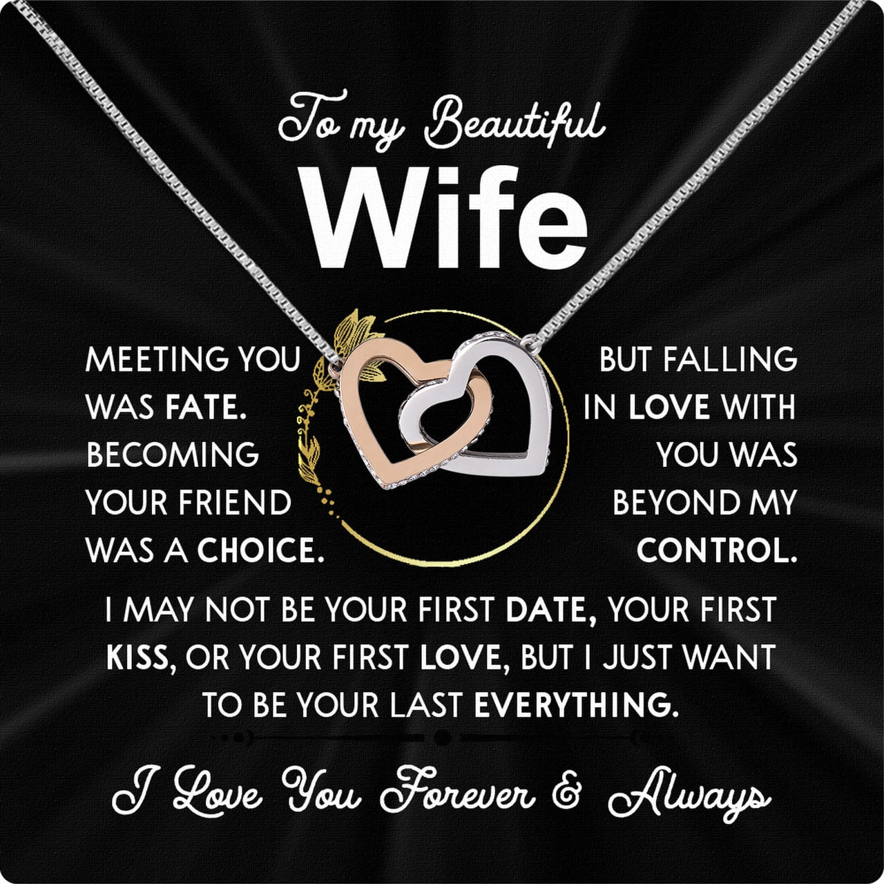 Wife Necklace: Because She Holds Your Heart