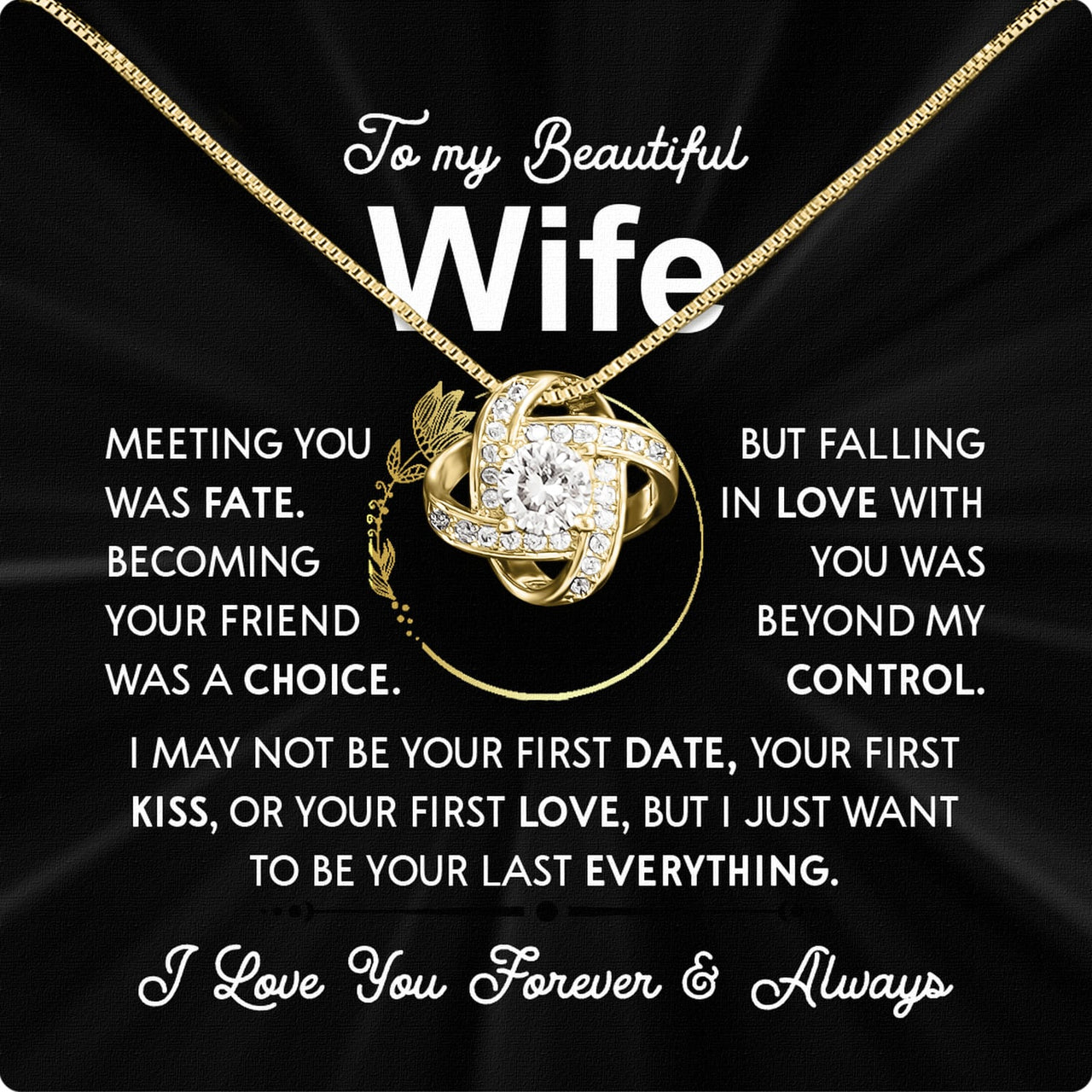 Wife Necklace: Because She Holds Your Heart