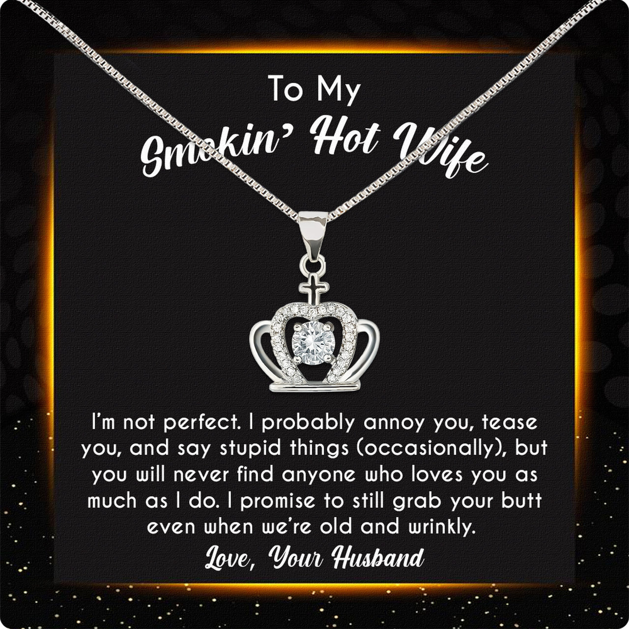 Wife Necklace: Because She Holds Your Heart