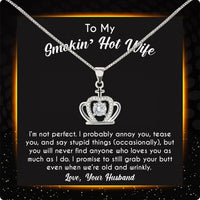 Thumbnail for Wife Necklace: Because She Holds Your Heart