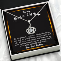 Thumbnail for Wife Necklace: Because She Holds Your Heart