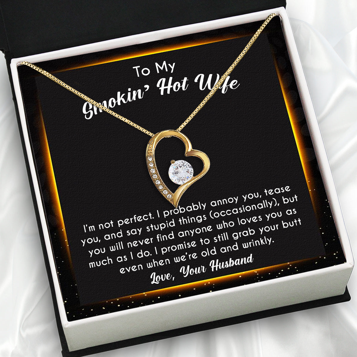 Wife Necklace: Because She Holds Your Heart