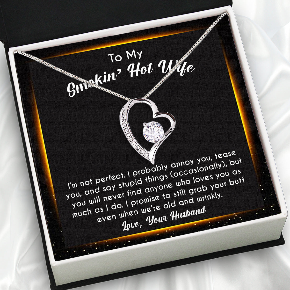 Wife Necklace: Because She Holds Your Heart