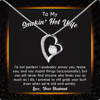 Thumbnail for Wife Necklace: Because She Holds Your Heart