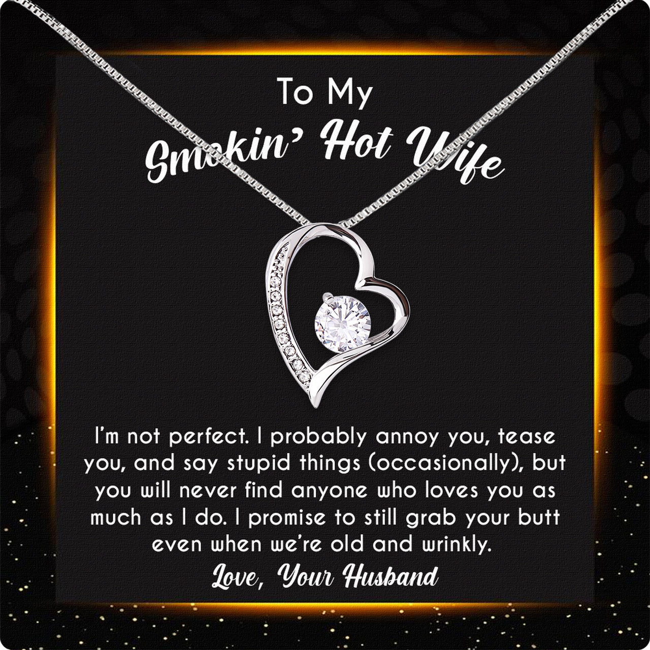 Wife Necklace: Because She Holds Your Heart