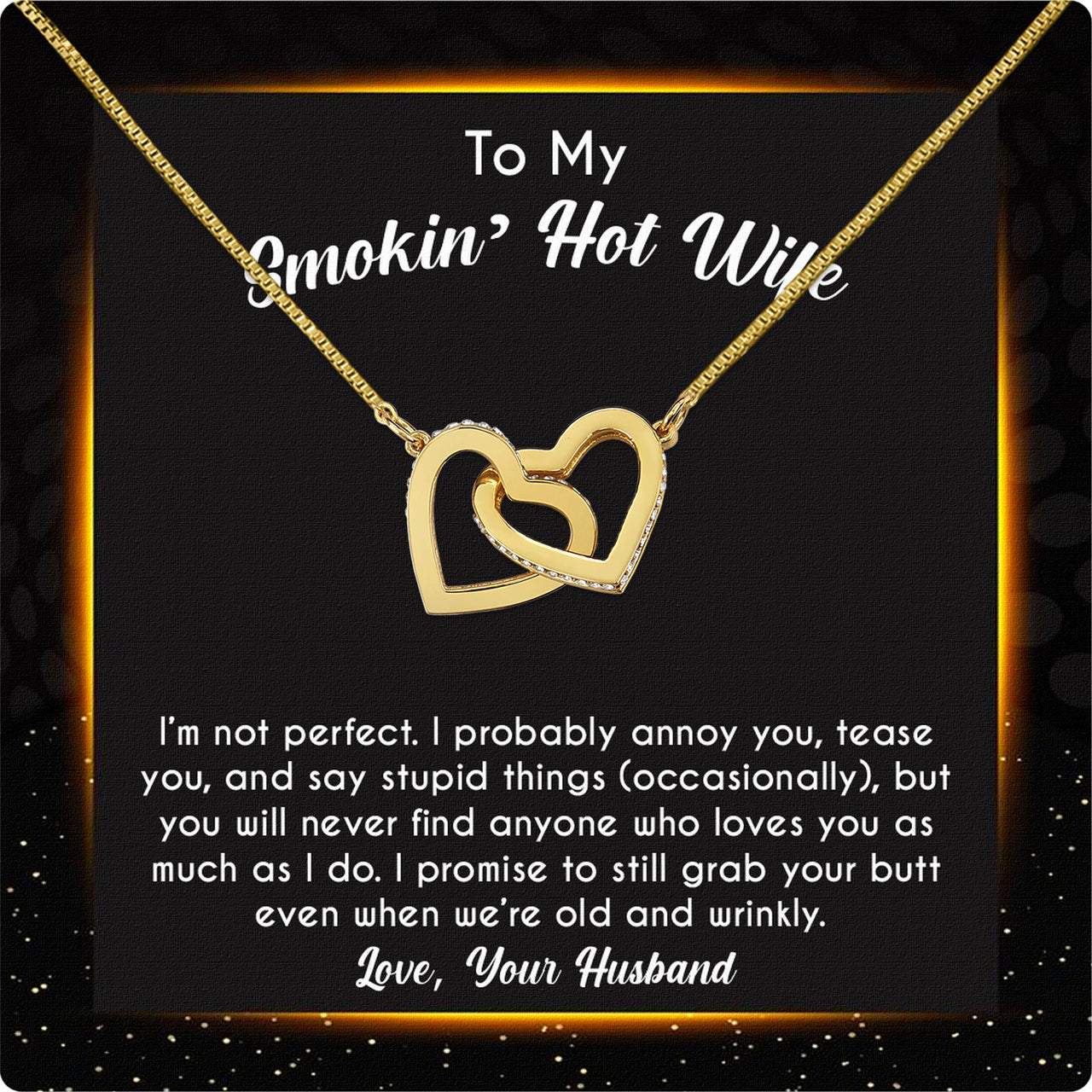 Wife Necklace: Because She Holds Your Heart