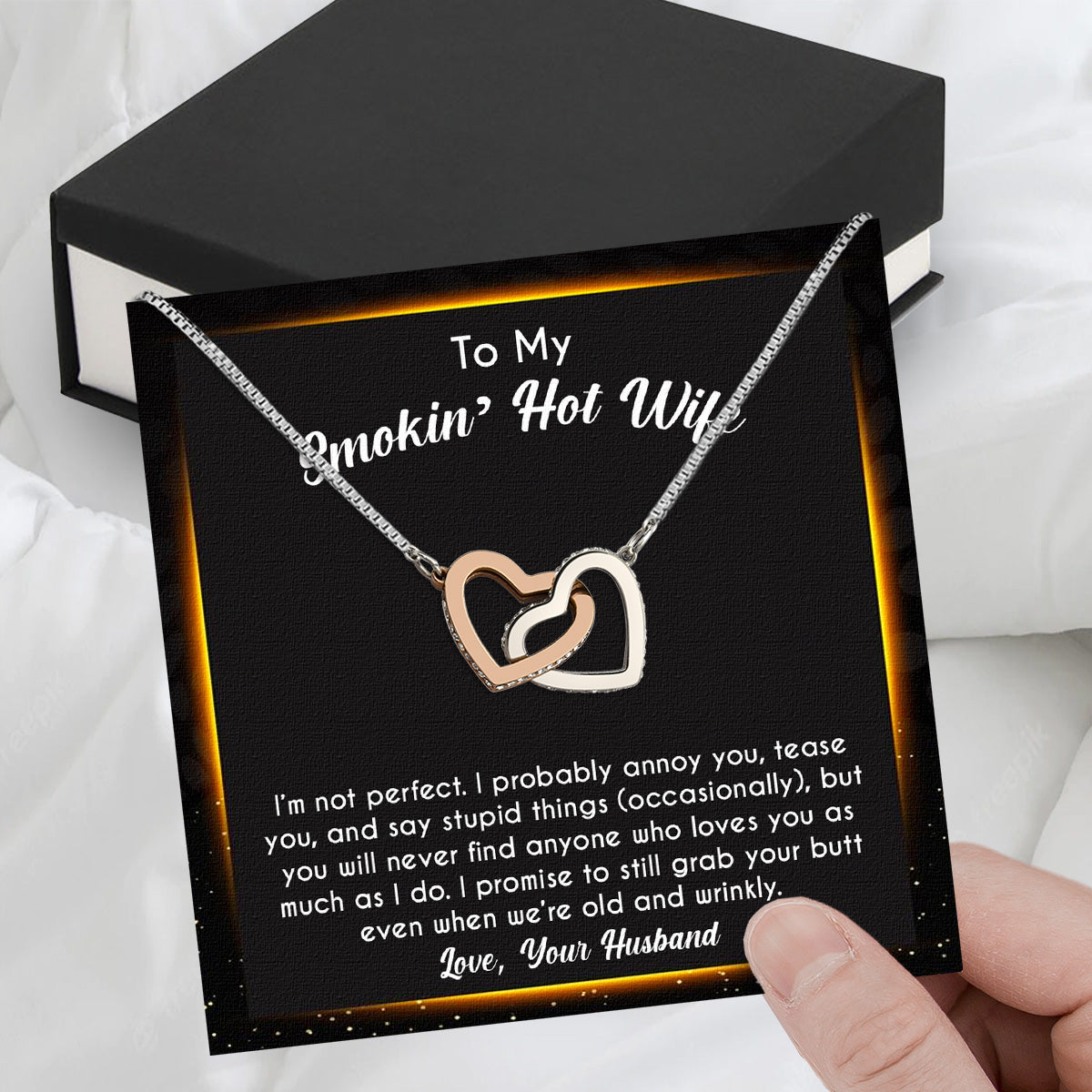 Wife Necklace: Because She Holds Your Heart