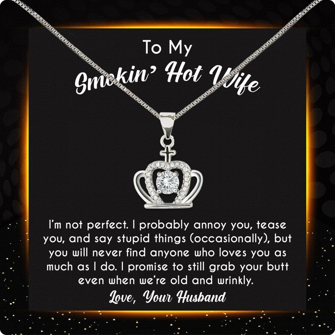 Wife Necklace: Because She Holds Your Heart