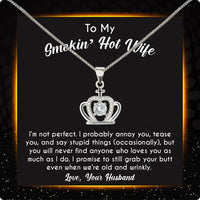 Thumbnail for Wife Necklace: Because She Holds Your Heart