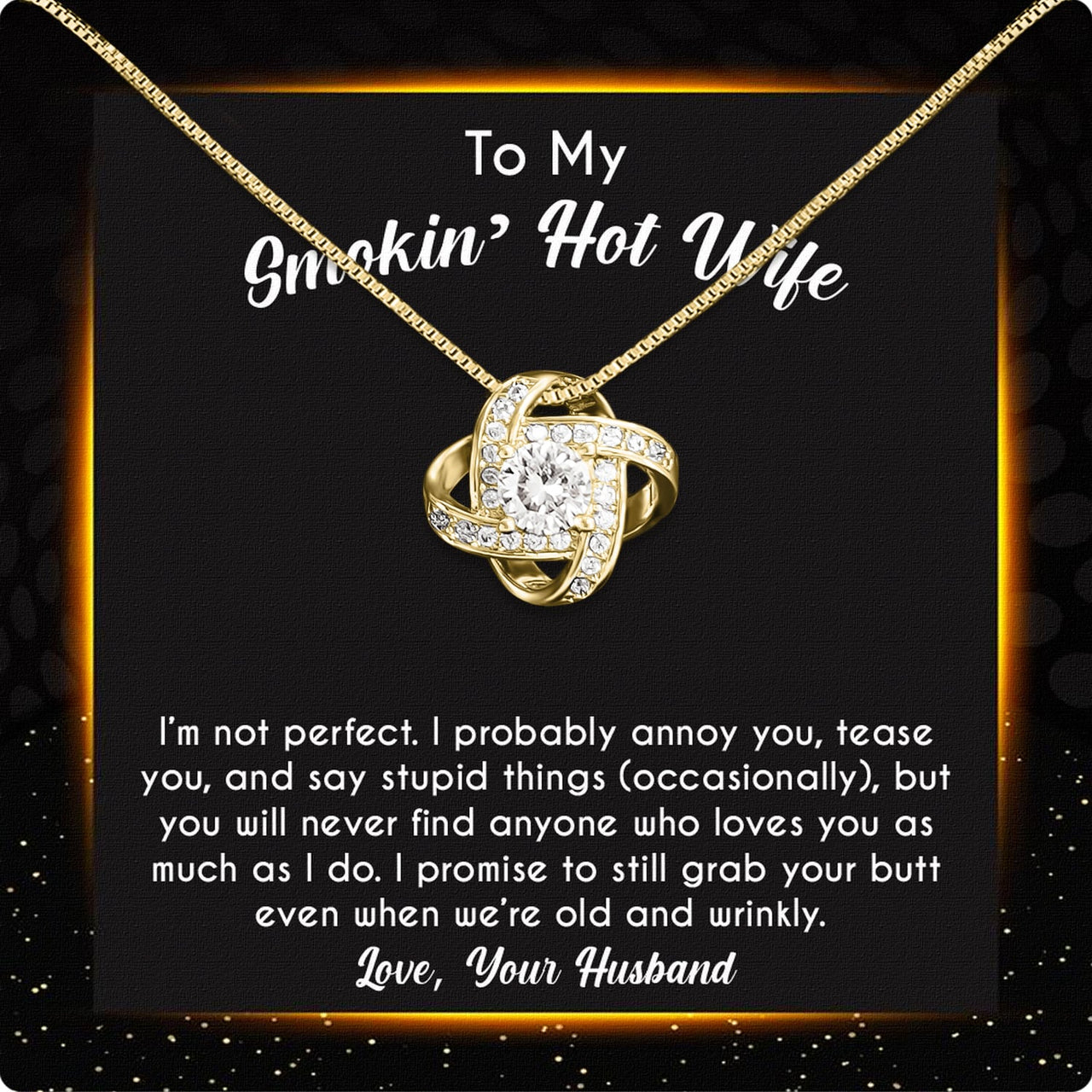 Wife Necklace: Because She Holds Your Heart