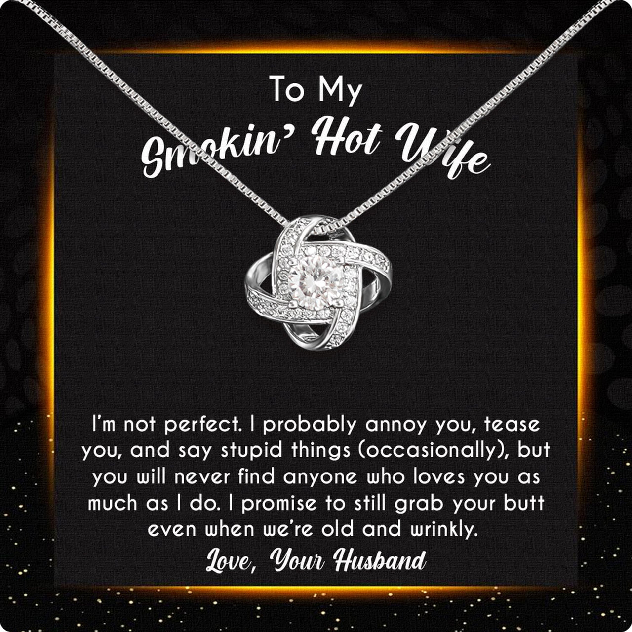 Wife Necklace: Because She Holds Your Heart