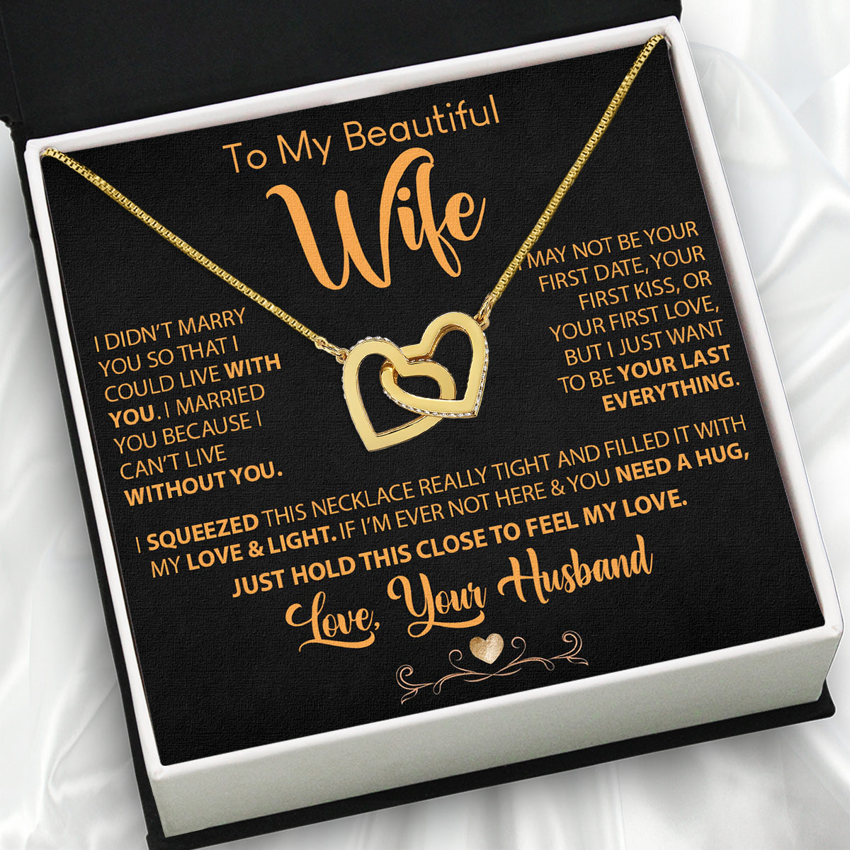 Wife Necklace: Because She Holds Your Heart