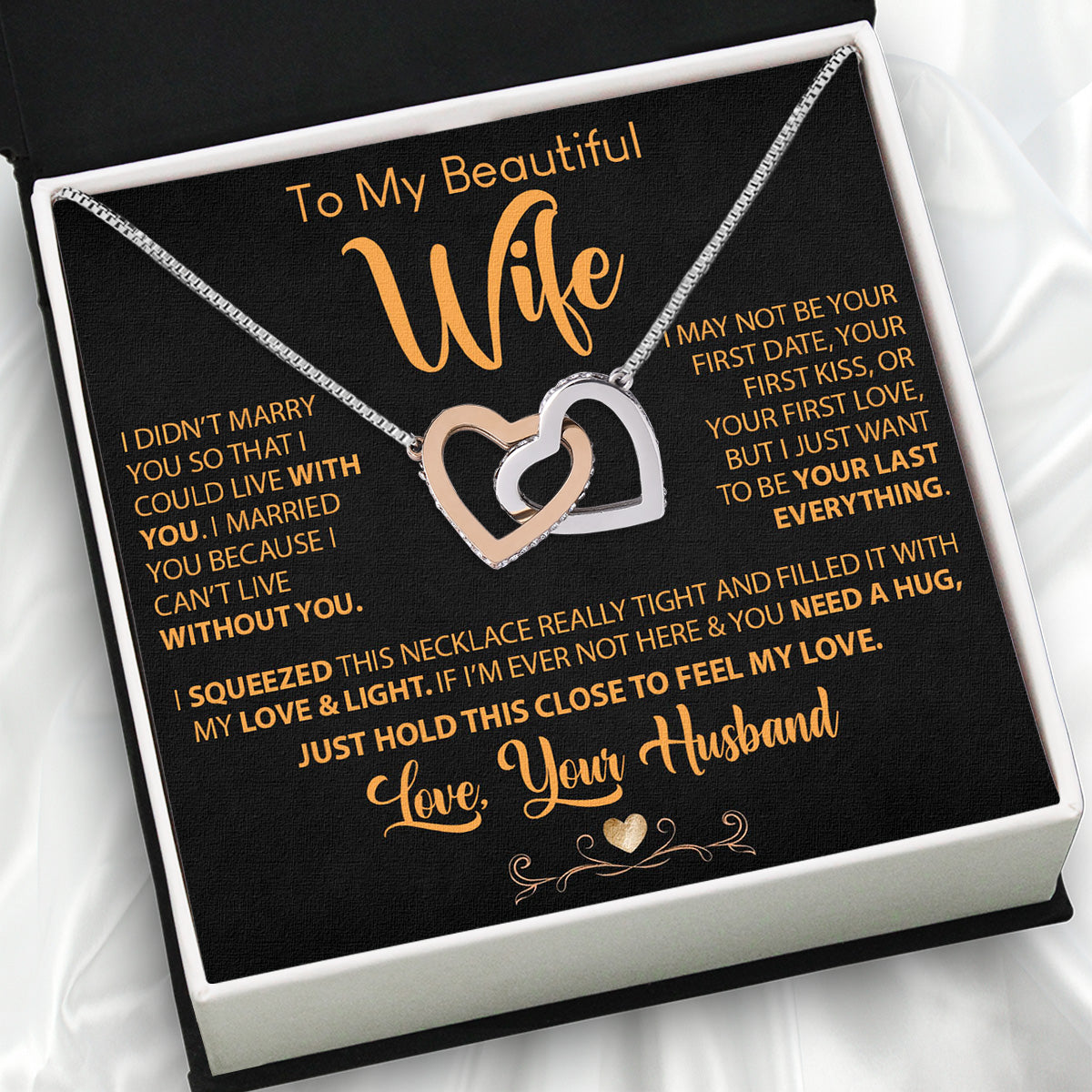 Wife Necklace: Because She Holds Your Heart