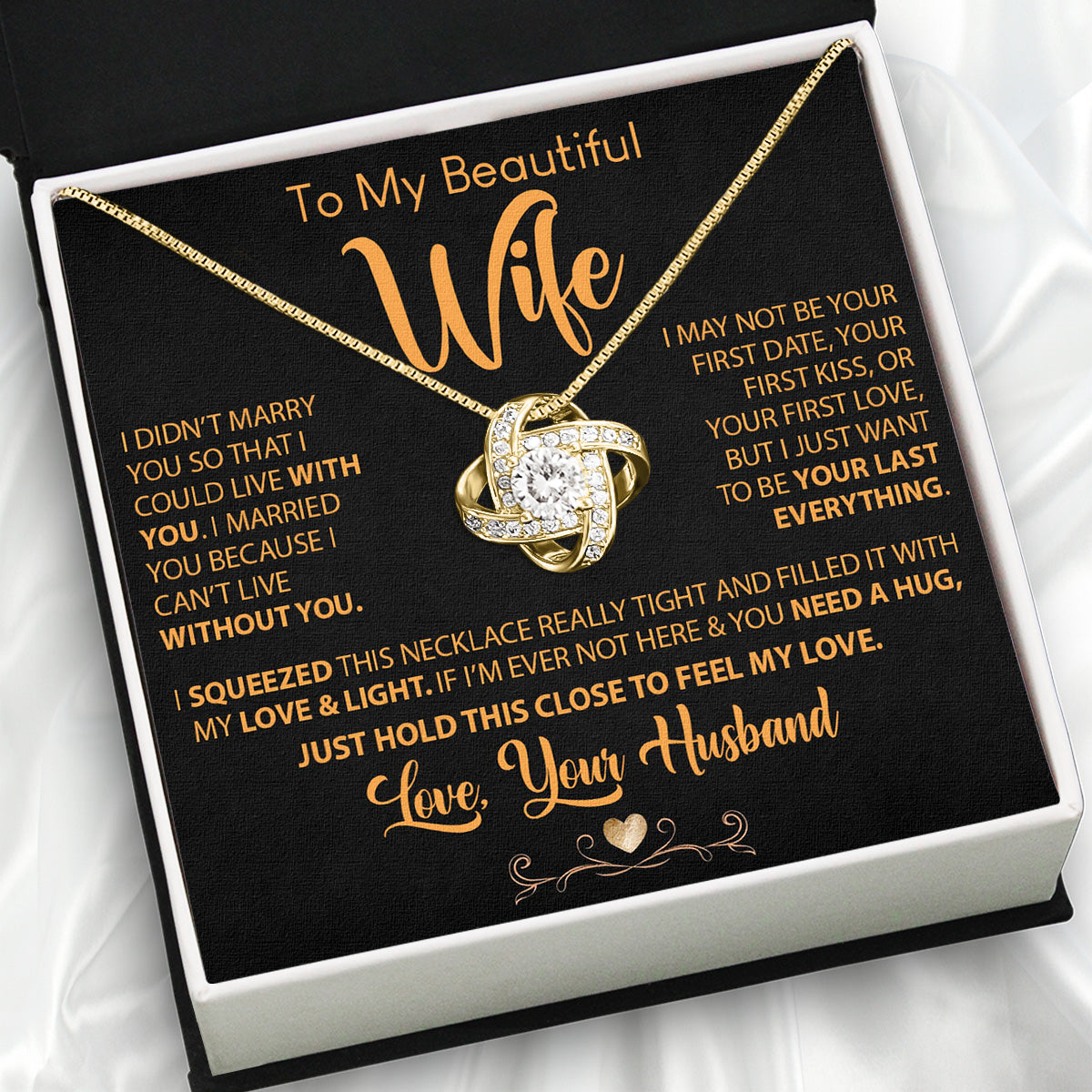 Wife Necklace: Because She Holds Your Heart