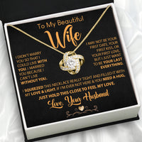 Thumbnail for Wife Necklace: Because She Holds Your Heart