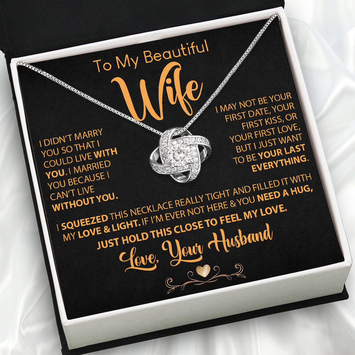 Wife Necklace: Because She Holds Your Heart