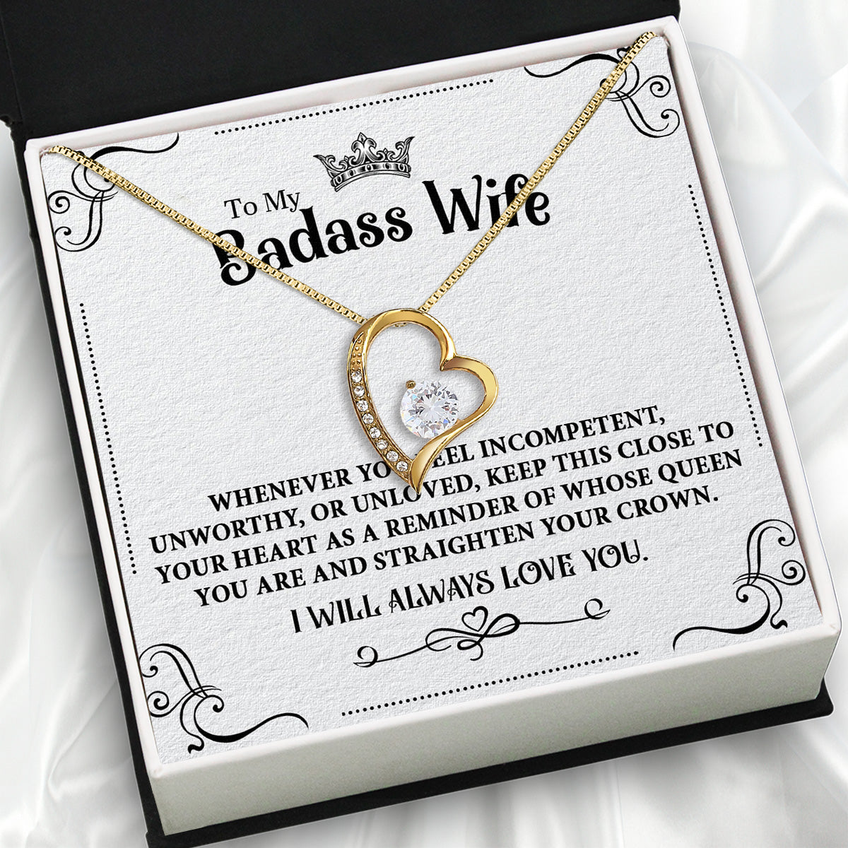 Wife Necklace: Because She Holds Your Heart