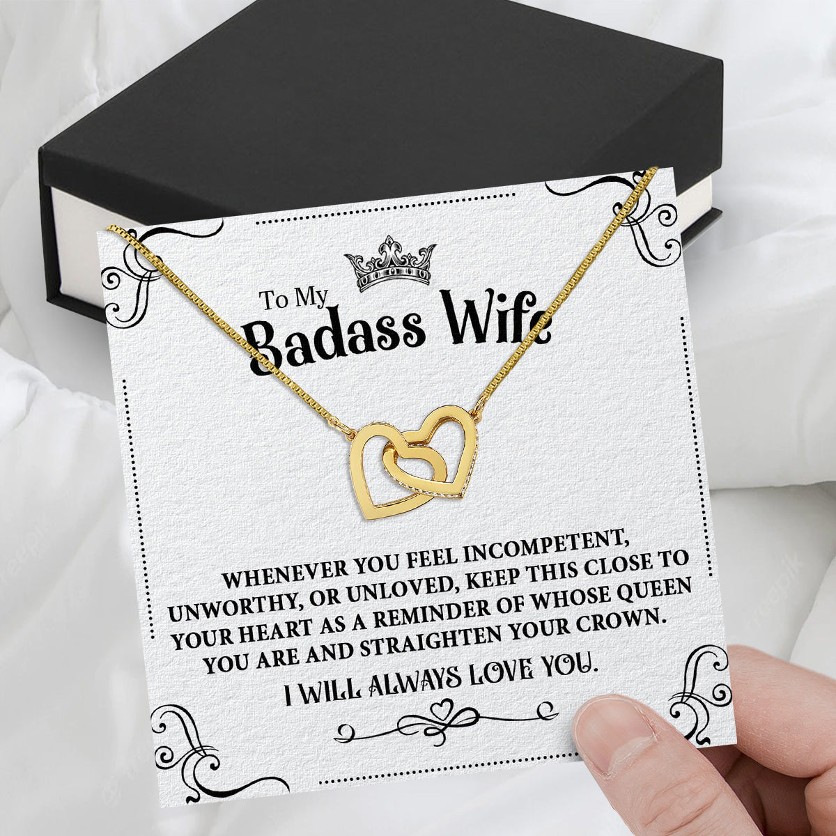 Wife Necklace: Because She Holds Your Heart