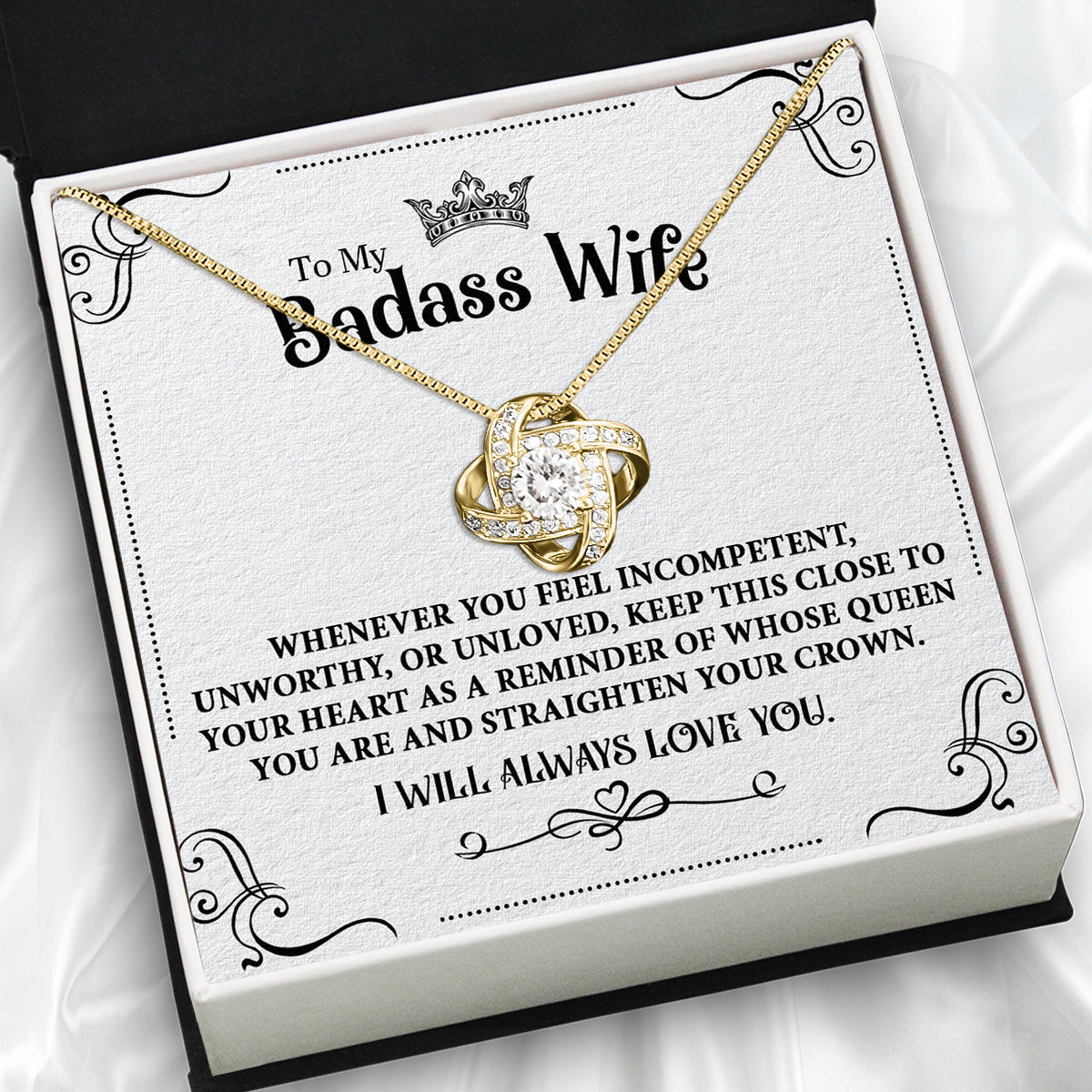 Wife Necklace: Because She Holds Your Heart