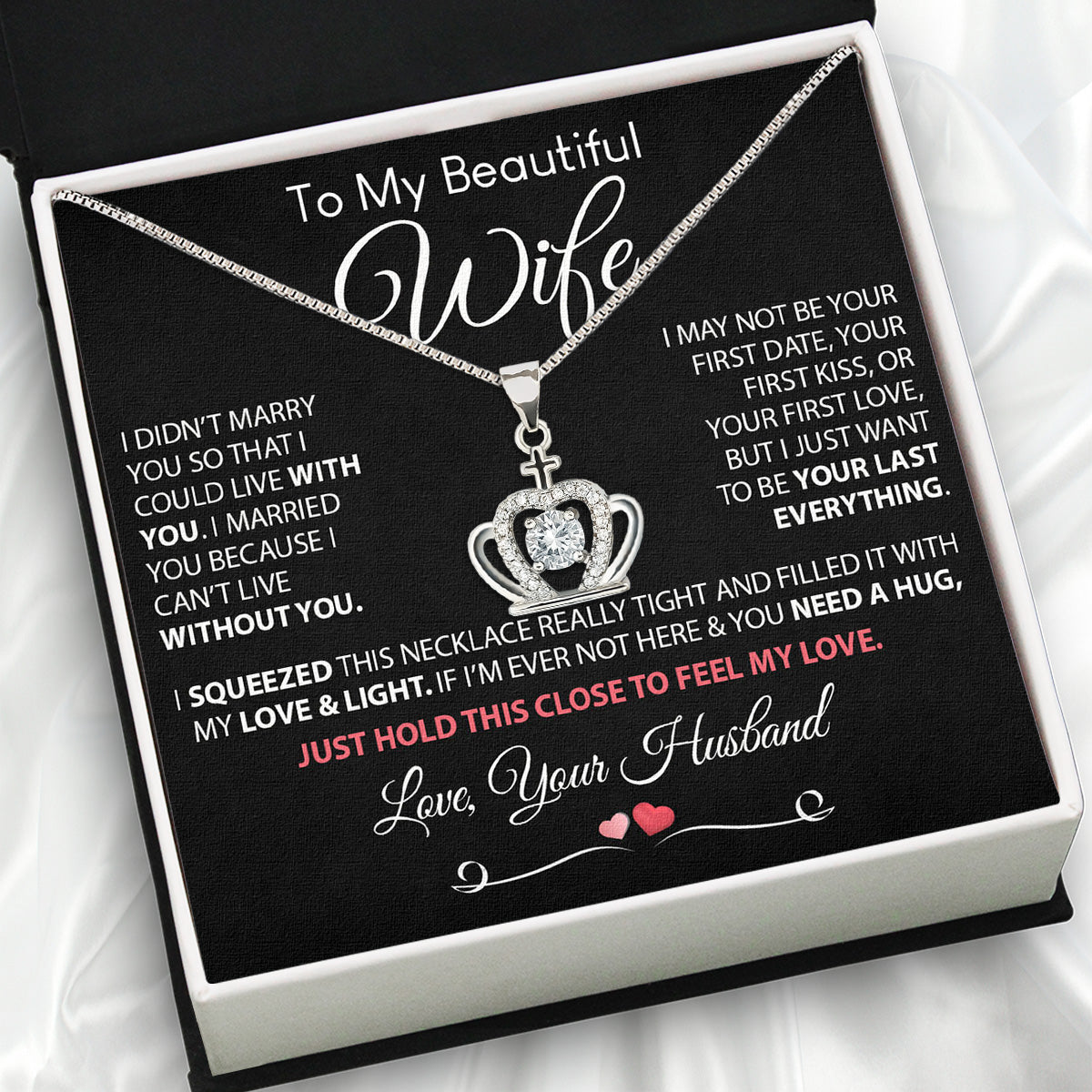 Wife Necklace: Because She Holds Your Heart