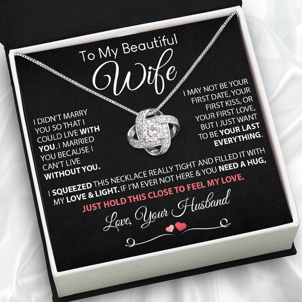 Wife Necklace: Because She Holds Your Heart