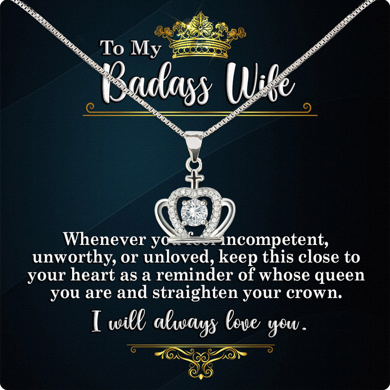 Wife Necklace: Because She Holds Your Heart