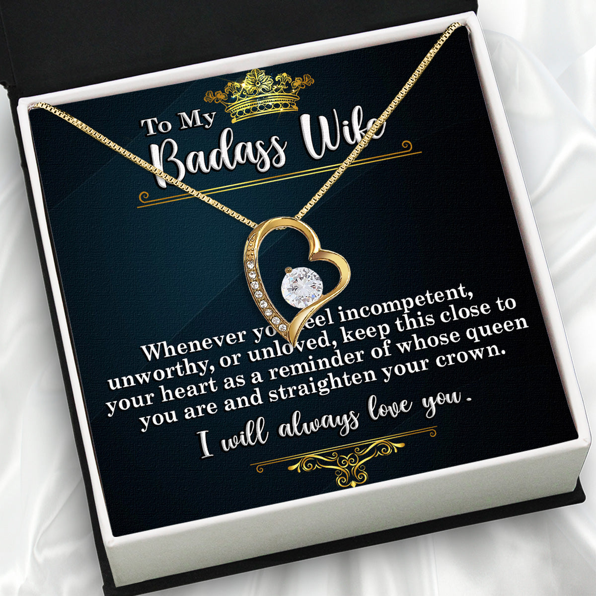 Wife Necklace: Because She Holds Your Heart