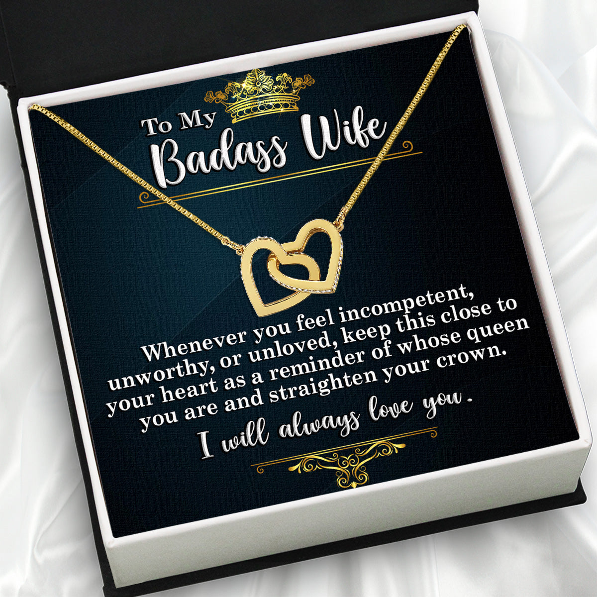 Wife Necklace: Because She Holds Your Heart